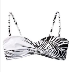 Athleta Black and White Bikini Top